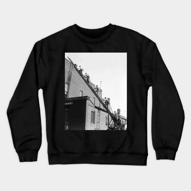 Firemen Training School, 1920. Vintage Photo Crewneck Sweatshirt by historyphoto